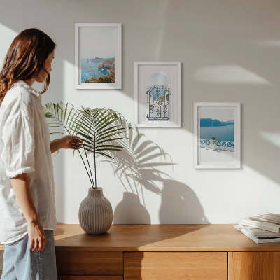 Photo frame wall Sea view with Greek architecture