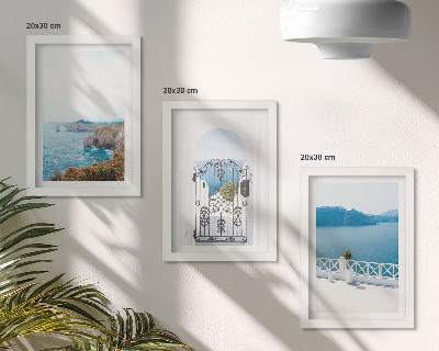 Photo frame wall Sea view with Greek architecture