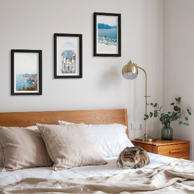 Photo frame wall Sea view with Greek architecture