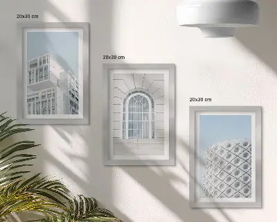 Photo frame wall gallery set modern architecture minimalism and geometry theme