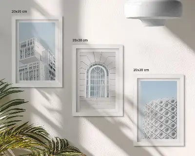 Photo frame wall gallery set modern architecture minimalism and geometry theme