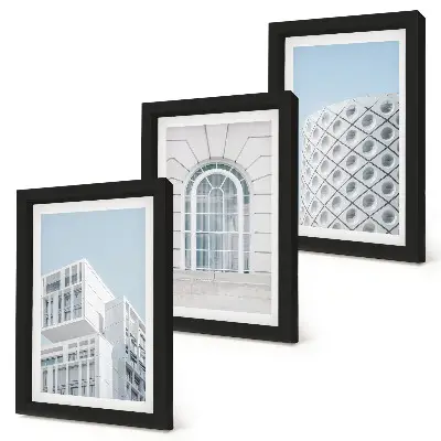 Photo frame wall gallery set modern architecture minimalism and geometry theme