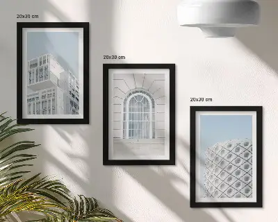 Photo frame wall gallery set modern architecture minimalism and geometry theme