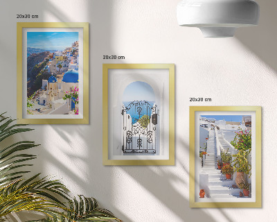 Photo frame wall Views of Santorini Greek architecture of Oia