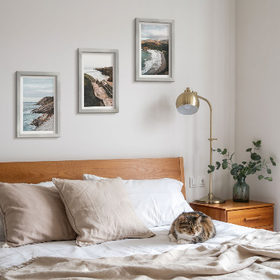 3-piece wall art set Seaside views with cliffs and beach landscapes