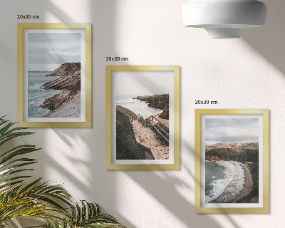 3-piece wall art set Seaside views with cliffs and beach landscapes