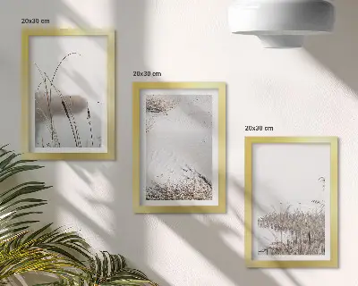 3-Piece Wall Art Set aquatic vegetation with delicate summer views