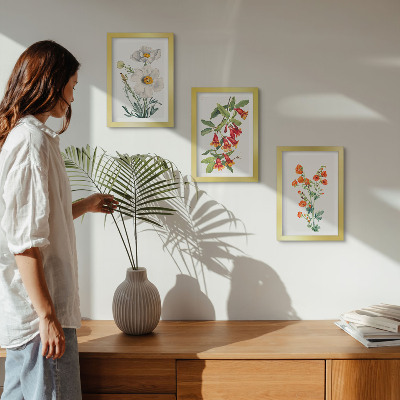 Photo frame wall Floral compositions retro vintage painting