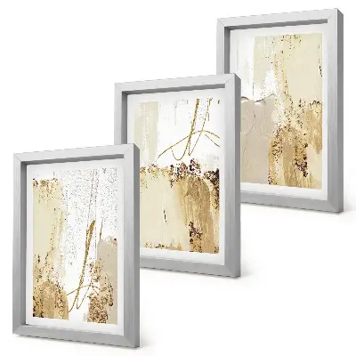 Photo frame wall Abstract patterns in shades of beige and white