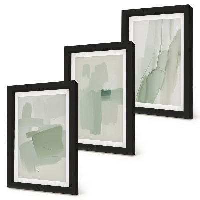 Framed triptych Abstract patterns in watercolor style