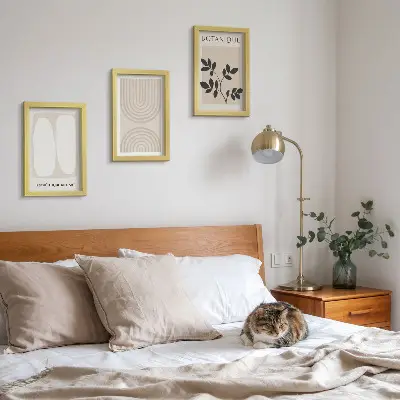 3-piece wall art set boho abstract plant posters