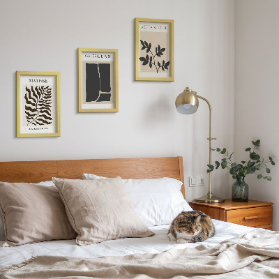 3-piece wall art set Minimalist posters with plant patterns and abstracts
