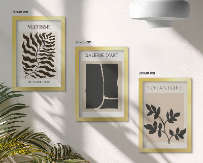 3-piece wall art set Minimalist posters with plant patterns and abstracts