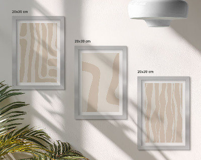 Photo frame wall Abstract patterns, minimalist shapes, boho style