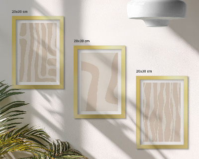 Photo frame wall Abstract patterns, minimalist shapes, boho style