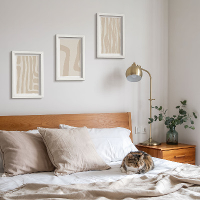Photo frame wall Abstract patterns, minimalist shapes, boho style