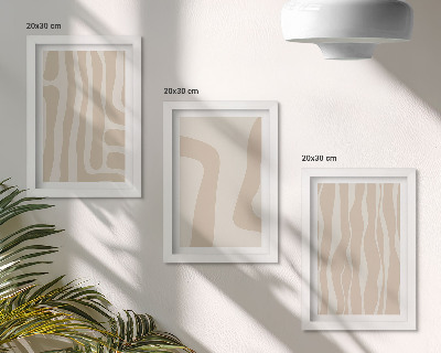 Photo frame wall Abstract patterns, minimalist shapes, boho style