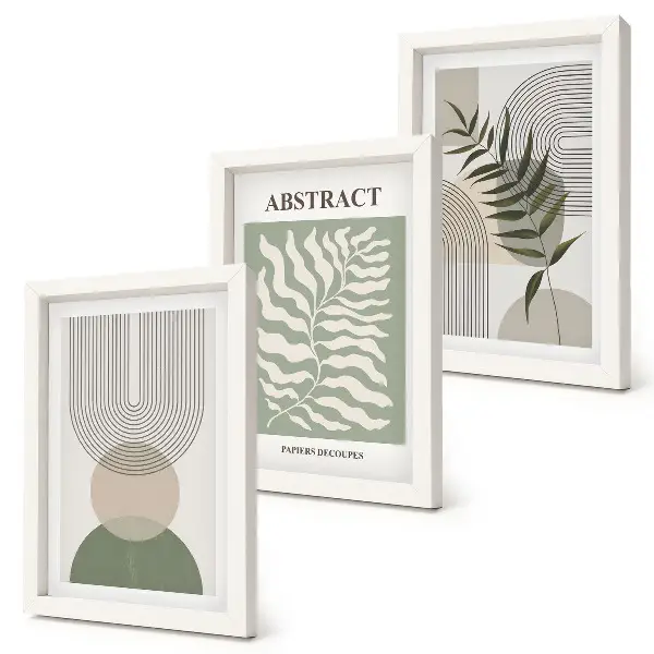 Photo frame wall Botanical abstracts rustic boho style