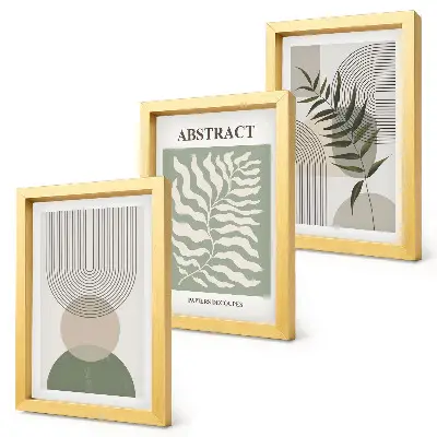 Photo frame wall Botanical abstracts rustic boho style