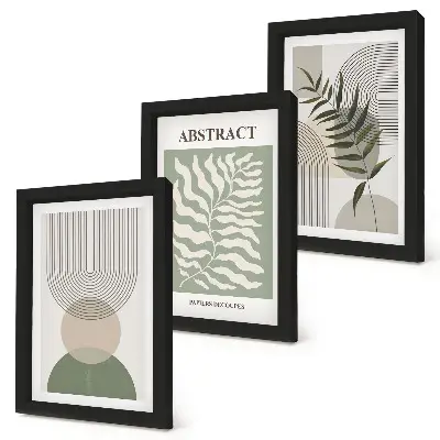Photo frame wall Botanical abstracts rustic boho style