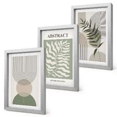 Photo frame wall gallery set botanical abstract art in a rustic boho style