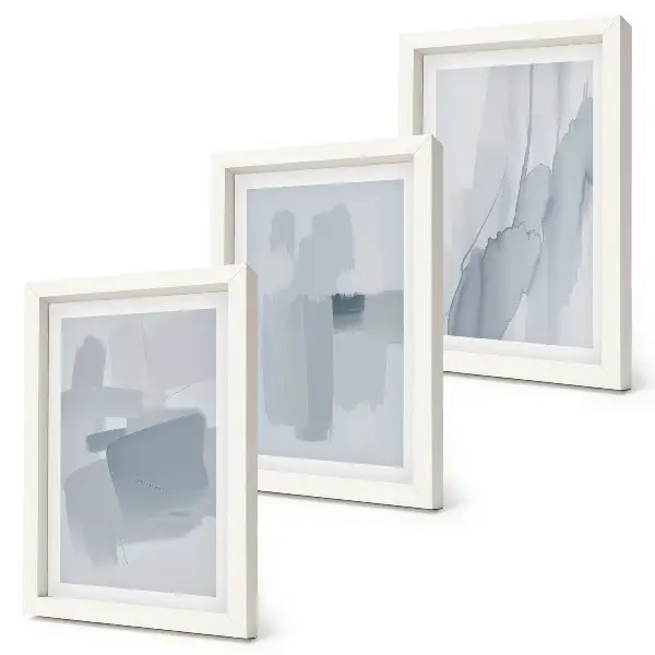 Photo frame wall gallery set abstract watercolor compositions