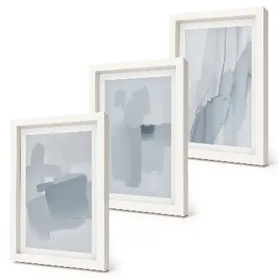 Photo frame wall Abstract compositions in watercolor style