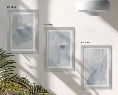 Photo frame wall gallery set abstract watercolor compositions