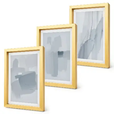 Photo frame wall Abstract compositions in watercolor style
