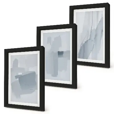 Photo frame wall Abstract compositions in watercolor style