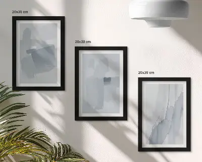 Photo frame wall Abstract compositions in watercolor style