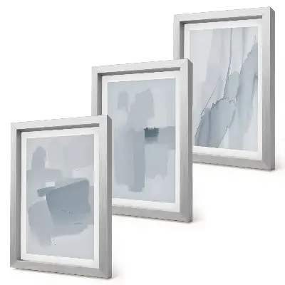 Photo frame wall gallery set abstract watercolor compositions
