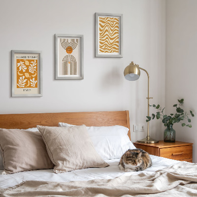 3-piece wall art set Floral and geometric patterns fashion posters
