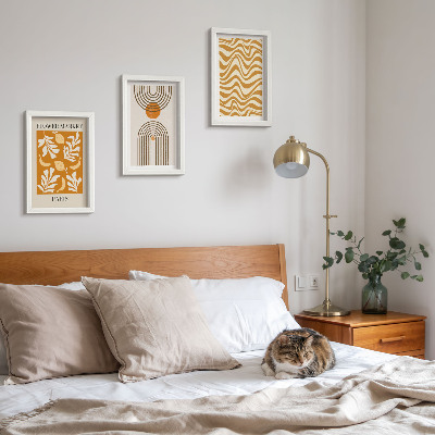 3-piece wall art set Floral and geometric patterns fashion posters