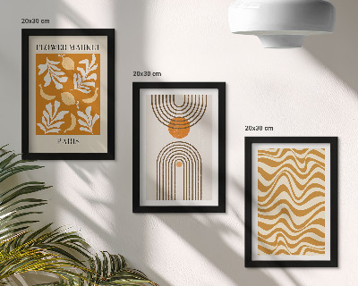 3-piece wall art set Floral and geometric patterns fashion posters