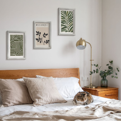 3-piece wall art set Botanical compositions in the style of boho minimalism