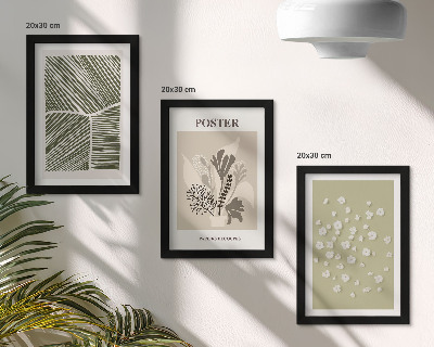 Photo frame wall Plant motifs in subdued colors and patterns