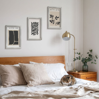 Photo frame wall Abstract plant patterns and geometric shapes