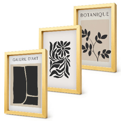 Photo frame wall Abstract plant patterns and geometric shapes