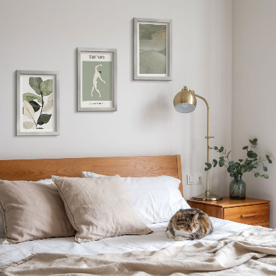 Photo frame wall Plant patterns with silhouettes and abstract forms