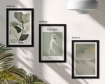 Photo frame wall Plant patterns with silhouettes and abstract forms