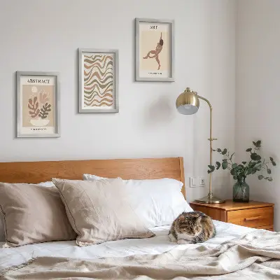 Photo frame wall gallery set with Matisse boho abstract shapes and patterns