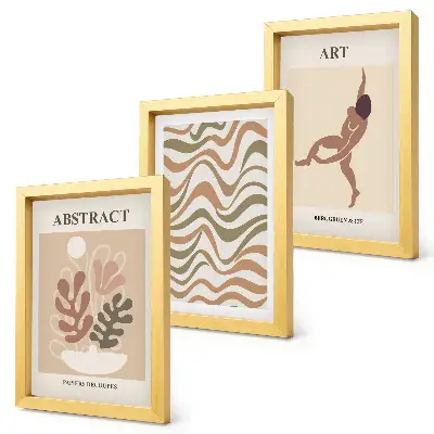 Photo frame wall gallery set with Matisse boho abstract shapes and patterns