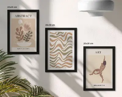 Photo frame wall gallery set with Matisse boho abstract shapes and patterns