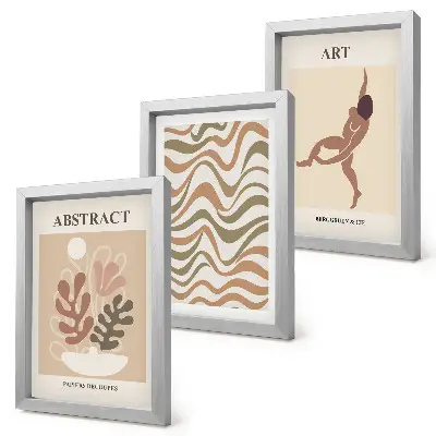 Photo frame wall gallery set with Matisse boho abstract shapes and patterns