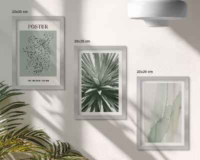 Photo frame wall Plant patterns in shades of green and beige