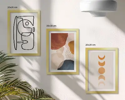 Photo frame wall Abstract shapes and colors fashionable decorations