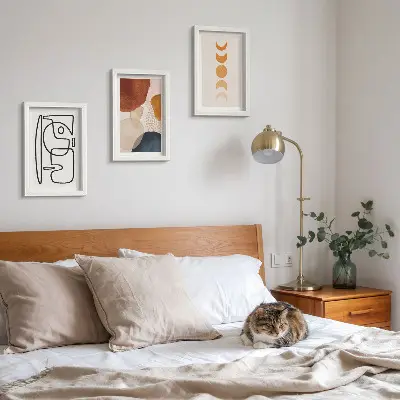 Photo frame wall Abstract shapes and colors fashionable decorations