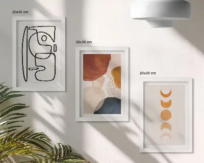 Photo frame wall Abstract shapes and colors fashionable decorations