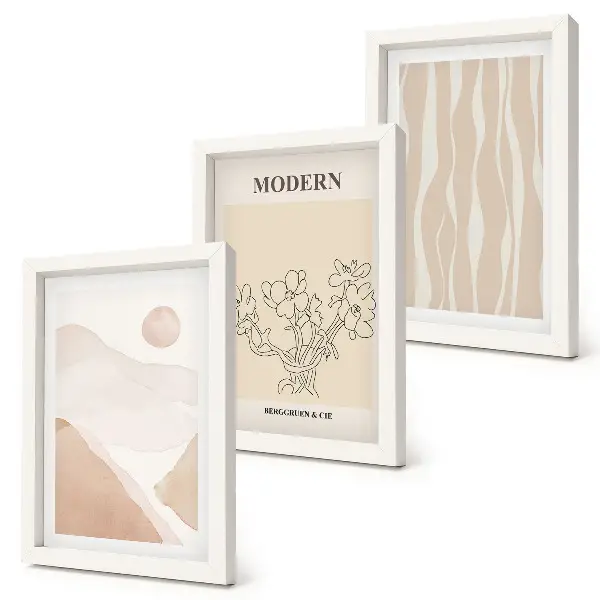 3-Piece Abstract Wall Art Set featuring subdued colors